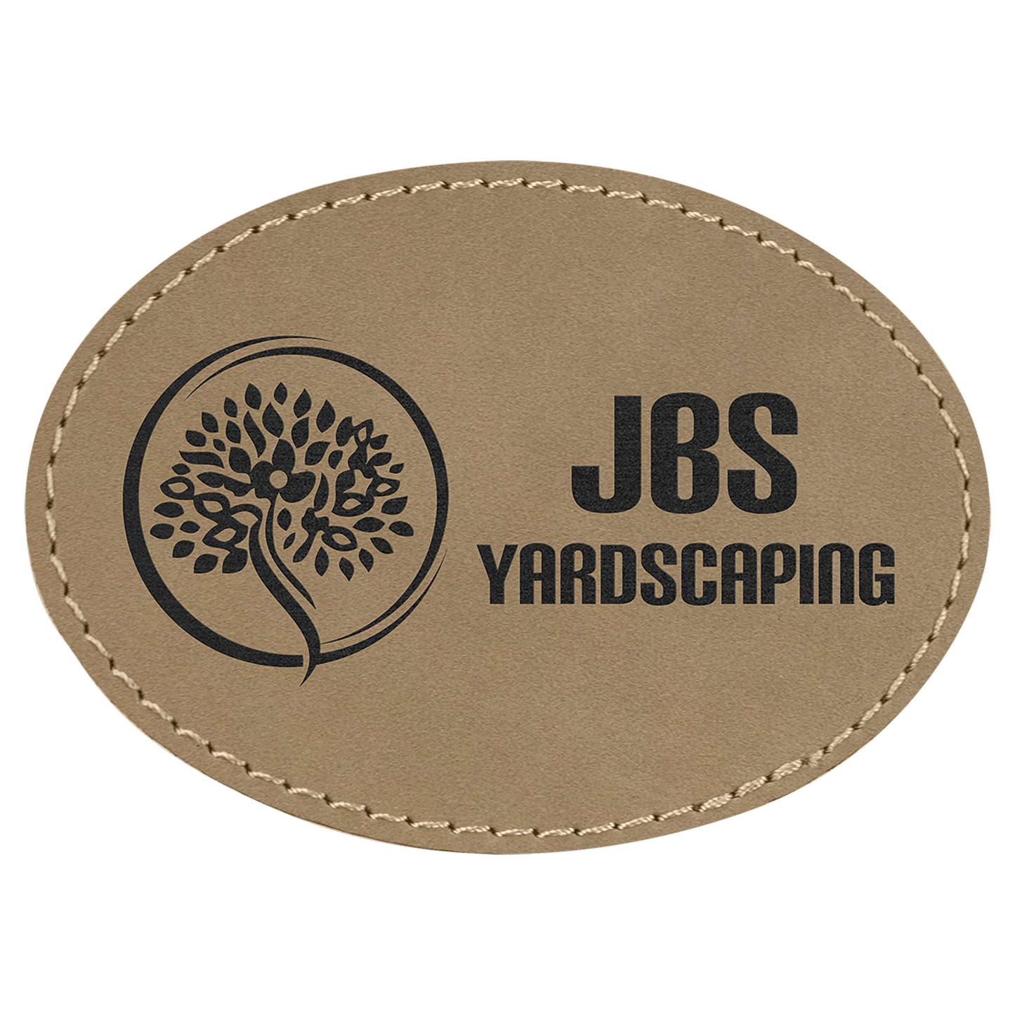 Oval Leatherette Patch with Adhesive 3.5" x 2.5"