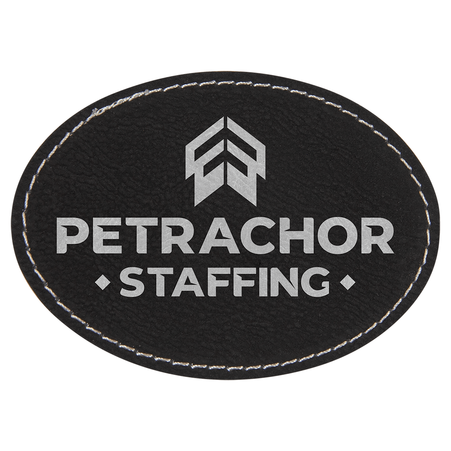 Oval Leatherette Patch with Adhesive 3.5" x 2.5"