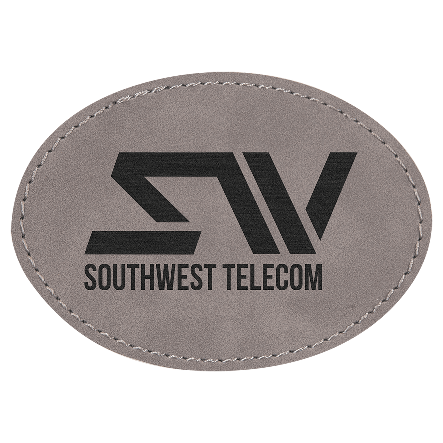 Oval Leatherette Patch with Adhesive 3.5" x 2.5"