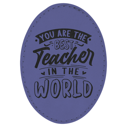 Oval Leatherette Patch with Adhesive 3.5" x 2.5"