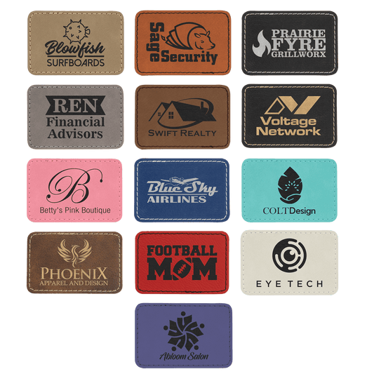 Rectangle Leatherette Patch with Adhesive 3" x 2"