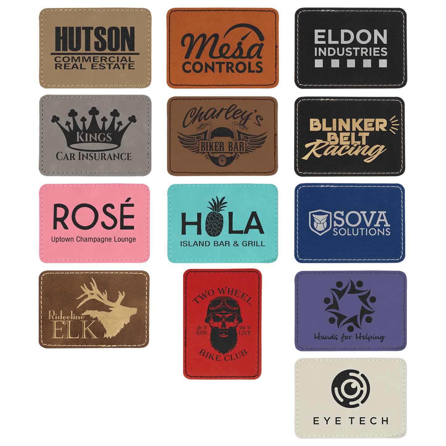 Rectangle Leatherette Patch with Adhesive 3.5" x 2.5"