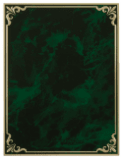 Green Marble/Gold Hi-Relief Plaque Plate