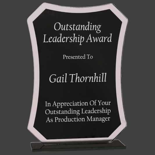 Black Rectangle Reflection Glass Award