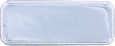 Silver Round Corner Plastic Badge Frame