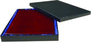 Black Regal Plaque Box with Satin Lining