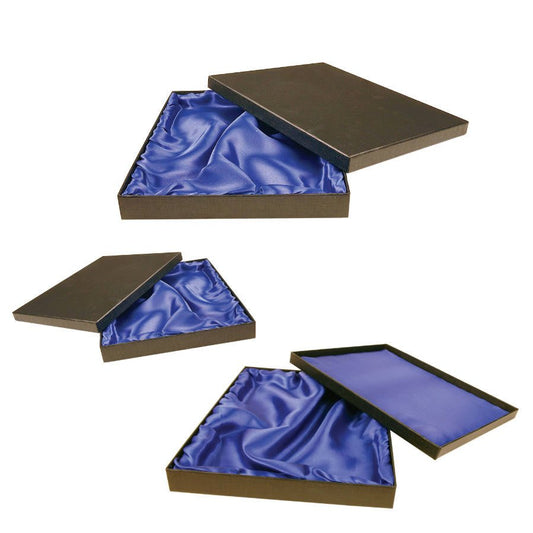 Black Regal Plaque Box with Satin Lining