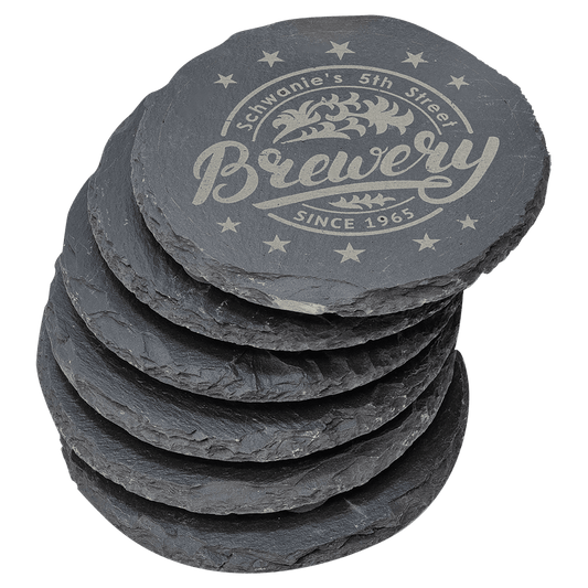 4" Round Slate Coaster