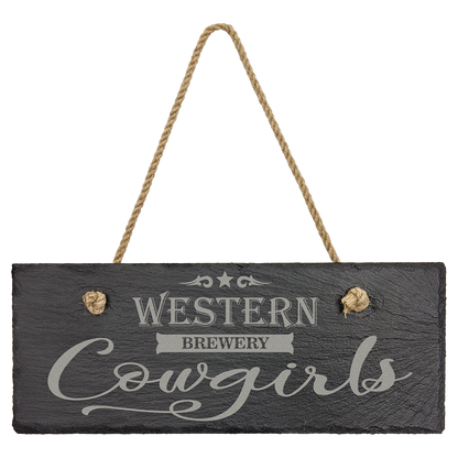 Rectangle Slate Plaque with Hanger String