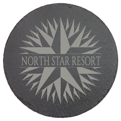Round Slate Decor with Foam Feet