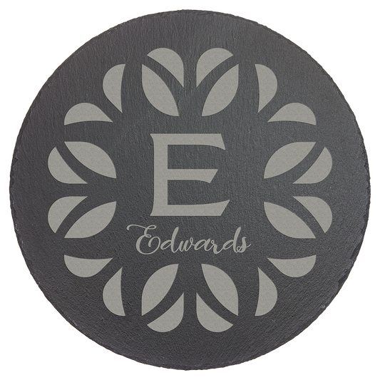 Round Slate Decor with Foam Feet