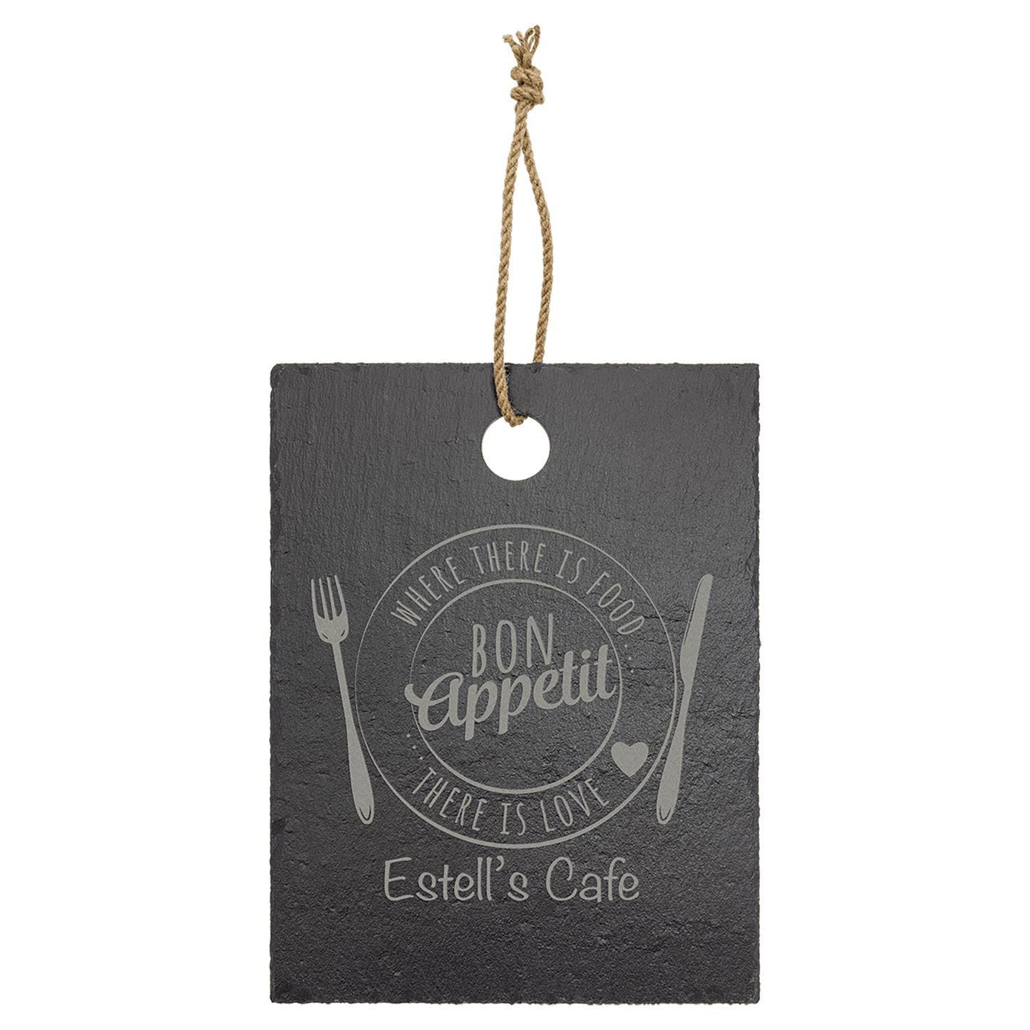 Rectangle Slate Cutting Board with Hanger String
