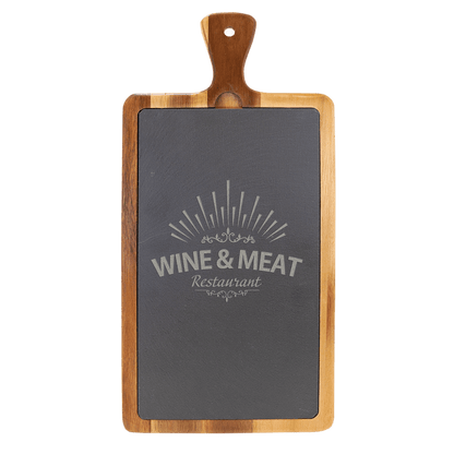 Acacia Wood/Slate Cutting Board