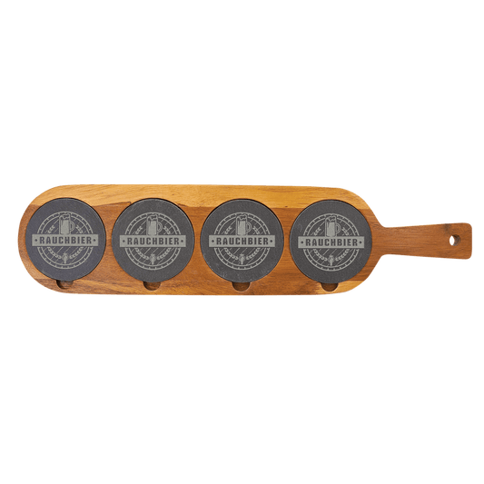 Acacia Wood/Slate Serving Board 18.5" x 4.25"