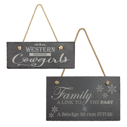 Rectangle Slate Plaque with Hanger String