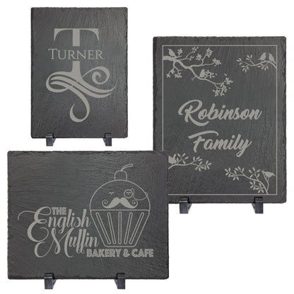 Rectangle Slate Plaque with Plastic Feet