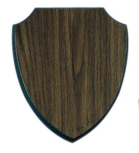 Walnut Finish Shield Plaque