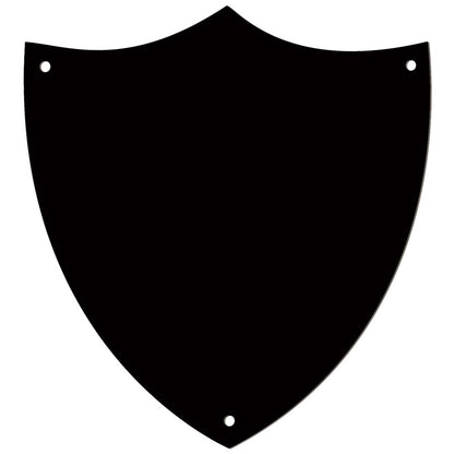 Black Brass Shield Plaque Plate