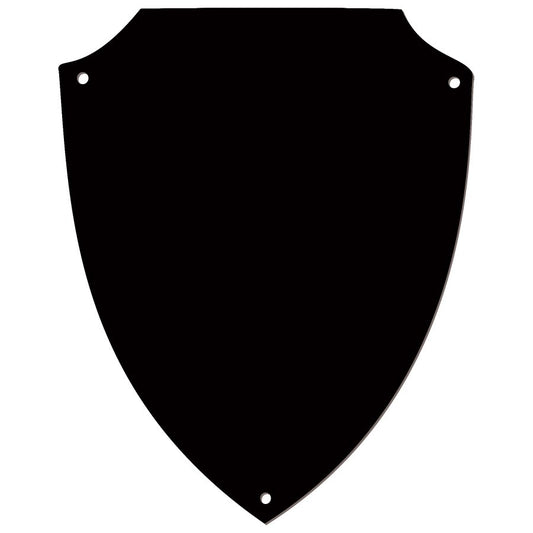 Black Brass Shield Plaque Plate