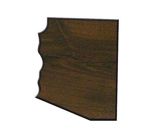 Walnut Finish Black Edge State Plaque
