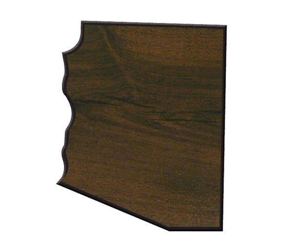 Walnut Finish Black Edge State Plaque