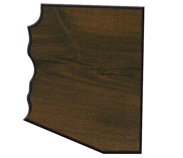 Walnut Finish Black Edge State Plaque