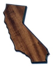 Walnut Finish Black Edge State Plaque