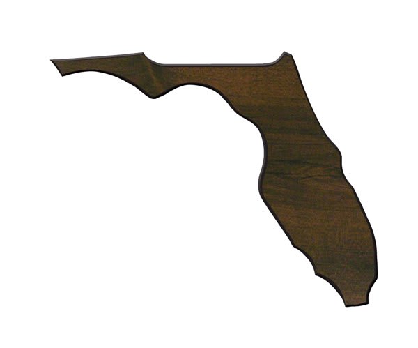 Walnut Finish Black Edge State Plaque