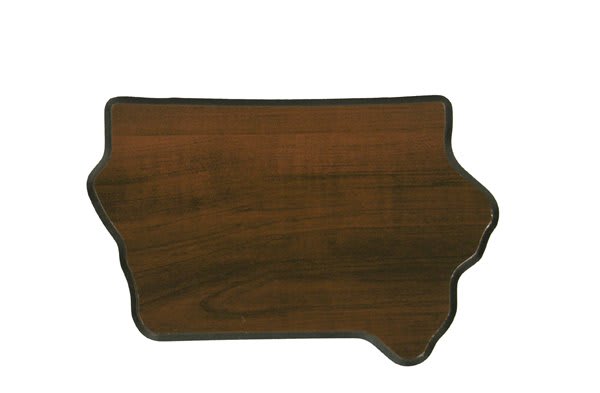 Walnut Finish Black Edge State Plaque