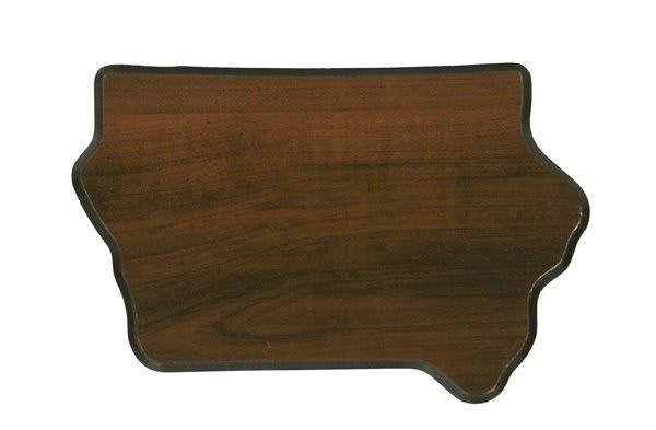 Walnut Finish Black Edge State Plaque