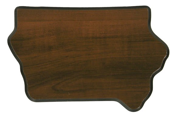 Walnut Finish Black Edge State Plaque