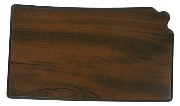 Walnut Finish Black Edge State Plaque