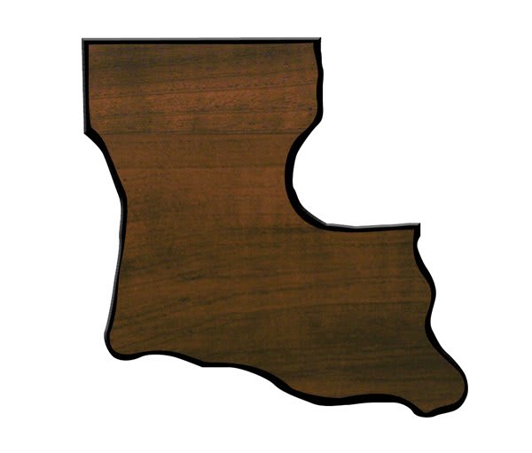 Walnut Finish Black Edge State Plaque