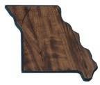Walnut Finish Black Edge State Plaque