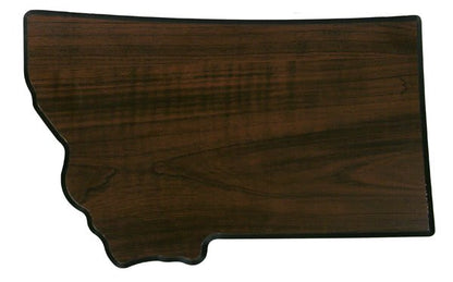 Walnut Finish Black Edge State Plaque