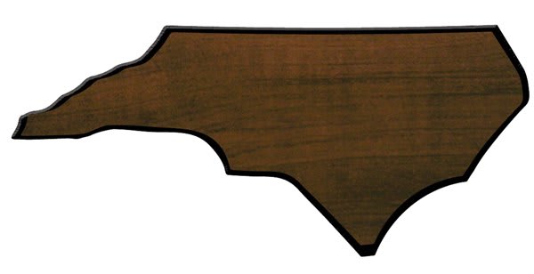 Walnut Finish Black Edge State Plaque