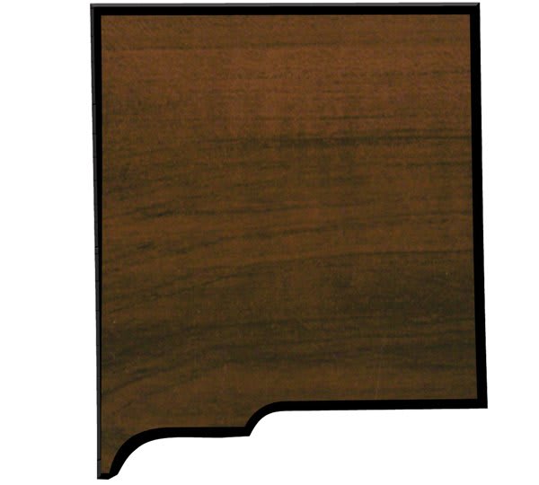 Walnut Finish Black Edge State Plaque