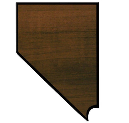 Walnut Finish Black Edge State Plaque