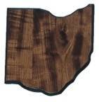 Walnut Finish Black Edge State Plaque