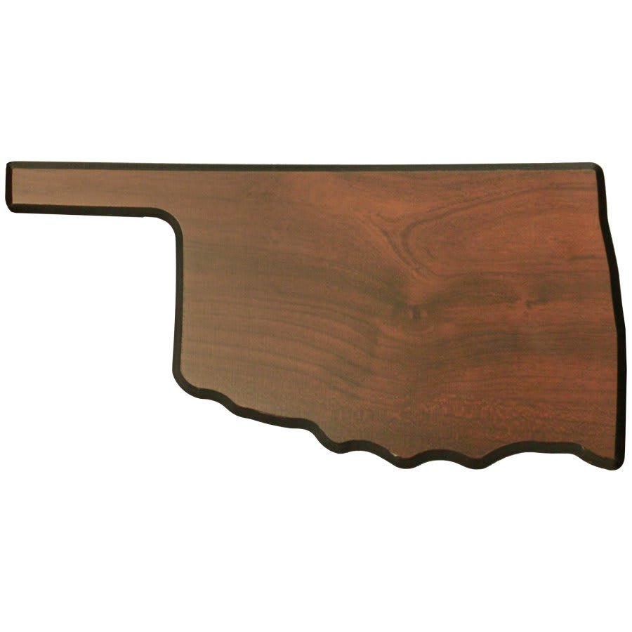 Walnut Finish Black Edge State Plaque