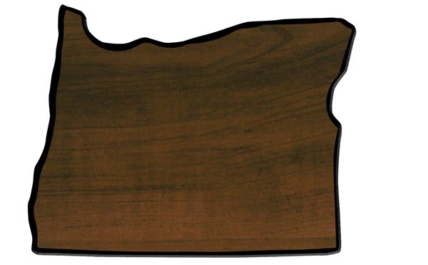 Walnut Finish Black Edge State Plaque