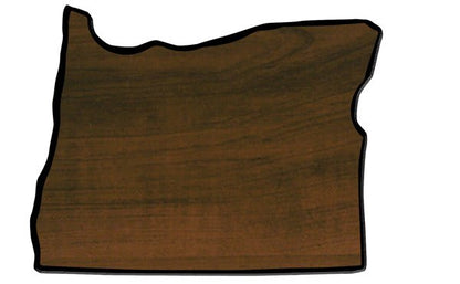 Walnut Finish Black Edge State Plaque