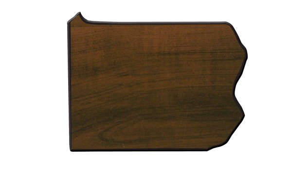 Walnut Finish Black Edge State Plaque