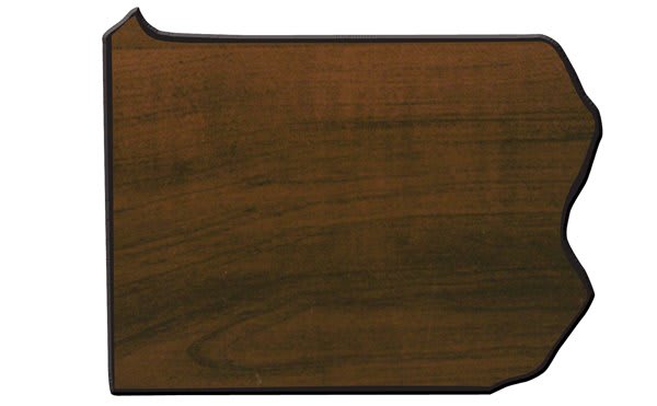 Walnut Finish Black Edge State Plaque
