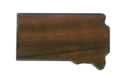 Walnut Finish Black Edge State Plaque
