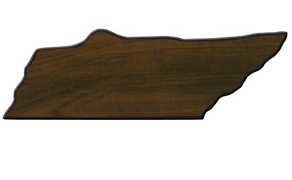 Walnut Finish Black Edge State Plaque