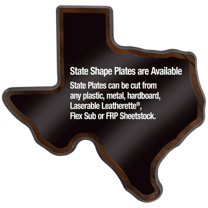 Walnut Finish Black Edge State Plaque