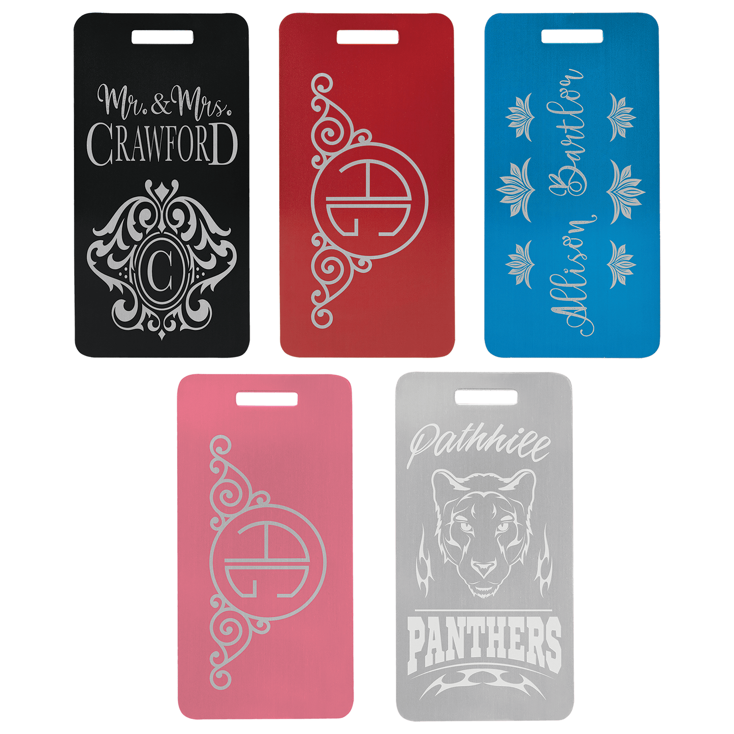 Anodized Aluminum Luggage Tag 3.875" x 2"