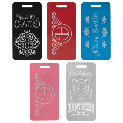 Anodized Aluminum Luggage Tag 3.875" x 2"