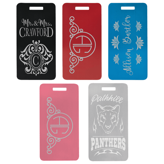 Anodized Aluminum Luggage Tag 3.875" x 2"